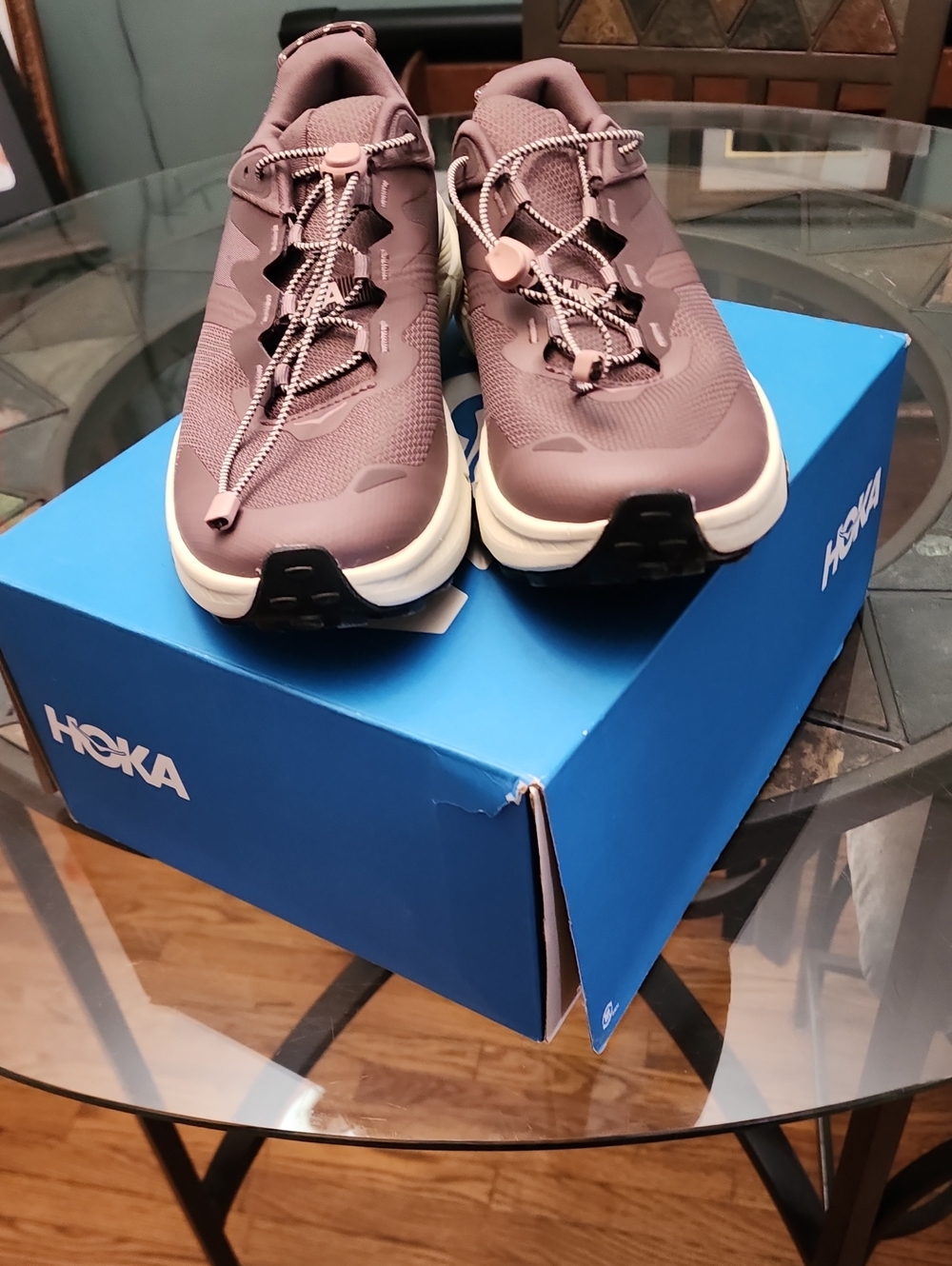 Hoka Women's Dusty Mauve Athletic Slip-On Sneakers